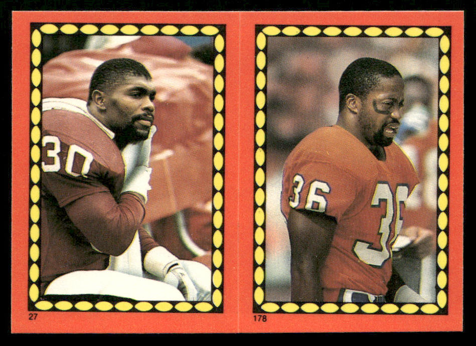 Stump Mitchell / Mark Haynes 1988 Topps Stickers #27c Eric Dickerson 19 Bacl
