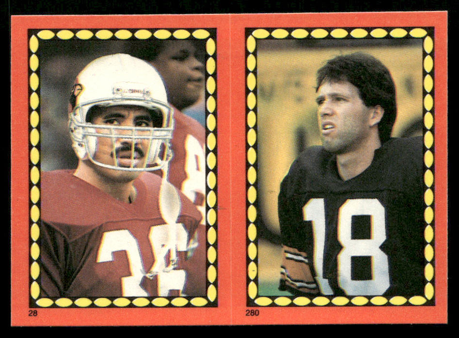 Vai Sikahema / Harry Newsome 1988 Topps Stickers #28 / 280 Pete Mandley 64 Back