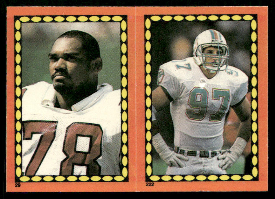 Freddie Joe Nunn / Bosa 1988 Topps Stickers #29 / 222e Weegie Thompson 26 Back