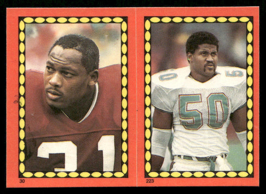 Earl Ferrell / Jackie Shipp 1988 Topps Stickers #30 / 223d Ken O'Brien 49 Back