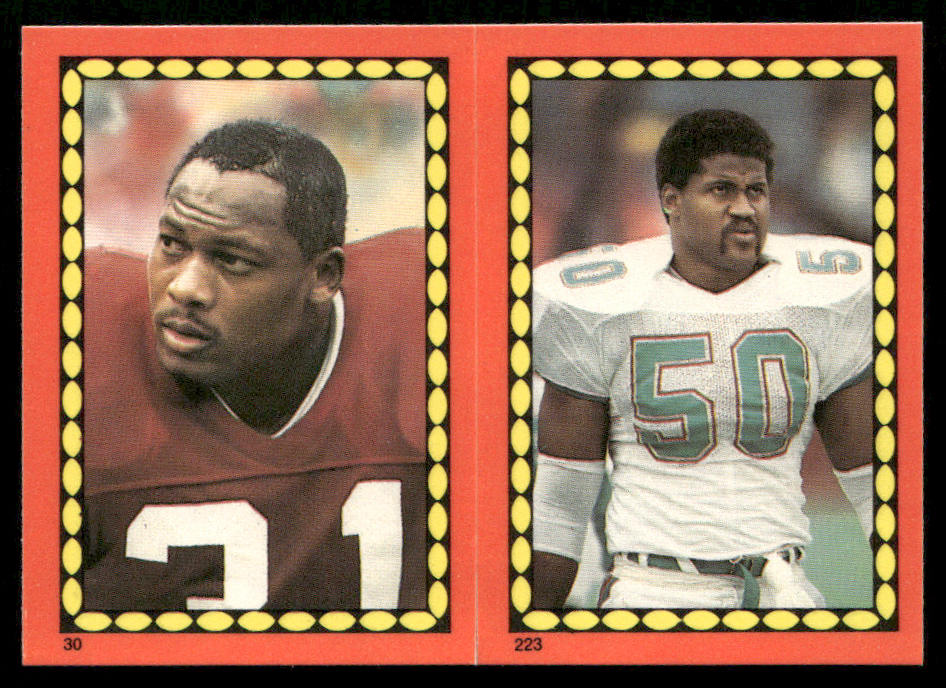 Earl Ferrell / Jackie Shipp 1988 Topps Stickers #30 / 223d Jim Kelly 34 Back