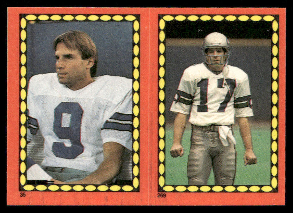 Roger Ruzek / Dave Krieg 1988 Topps Stickers #35 / 269b Dan Marino 29 Back