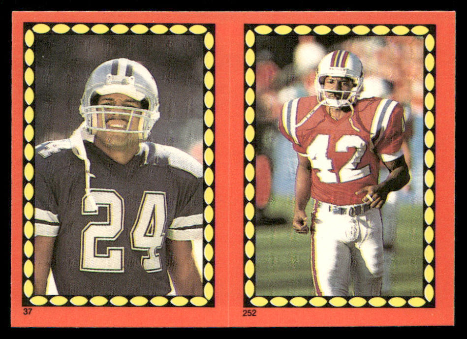 Everson Walls / Lippett 1988 Topps Stickers #37 / 252b Stephen Starring 27 Back