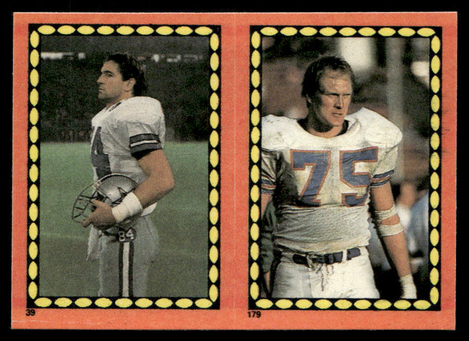 Doug Cosbie / Rulon Jones 1988 Topps Stickers #39 / 179c Charles White 47 Back