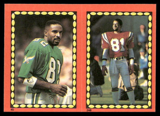 Mike Quick / Starring 1988 Topps Stickers #45 / 248d Marcus Allen 54 Back