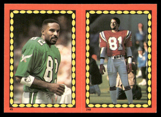 Mike Quick / Stephen Starring 1988 Topps Stickers #45 / 248c Al Toon 51 Back