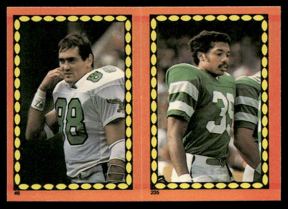 John Spagnola / Harry Hamilton 1988 Topps Stickers #46 / 235c Al Toon 51 Back