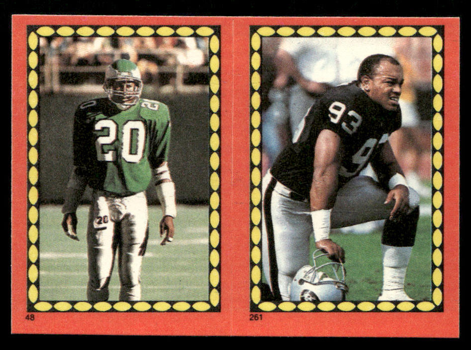 Andre Waters / Townsend 1988 Topps Stickers #48 / 261 Kellen Winslow 33 back