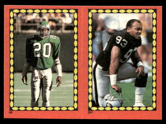 Andre Waters / Townsend 1988 Topps Stickers #48 / 261 Kellen Winslow 33 back