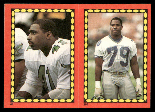 Keith Byars / Jacob Green 1988 Topps Stickers #49 / 265b Curtis Adams 32 back