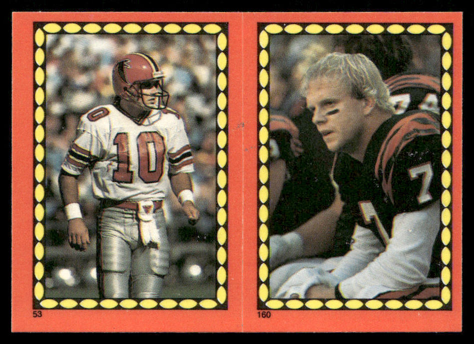 Campbell / Boomer Esiason 1988 Topps Stickers #53 / 160d Boomer Esiason 56 Back