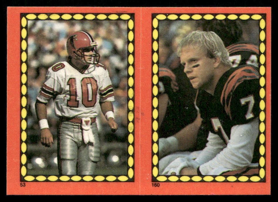 Campbell / Boomer Esiason 1988 Topps Stickers #53 / 160 Ken O'Brien 49 Back