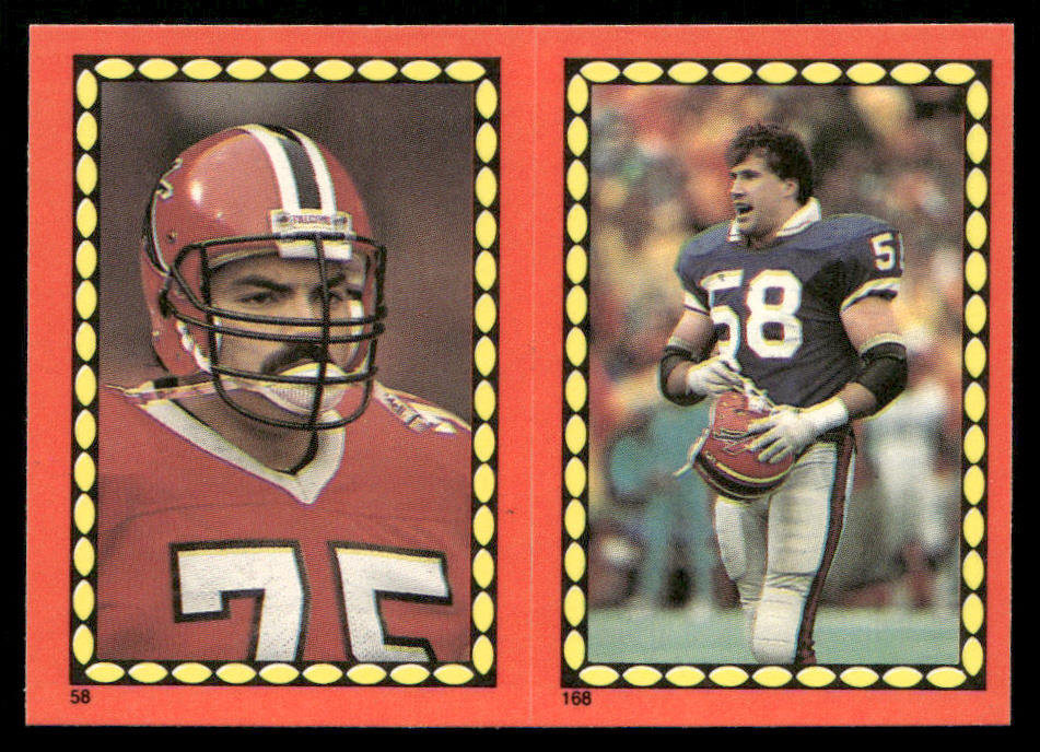 Tony Casillas / Shane Conlan 1988 Topps Stickers #58 / 168e James Wilder 59 Back
