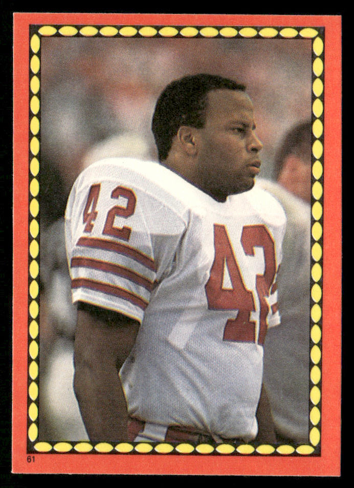 Ronnie Lott 1988 Topps Stickers #61c Mike Quick 39 Back San Francisco 49ers