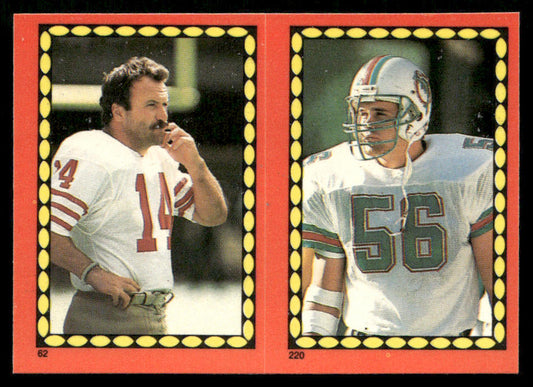 Wersching / Offerdahl 1988 Topps Stickers #62 / 220c Curt Warner 21 Back Bears