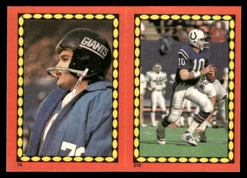 Sean Landeta / Jack Trudeau 1988 Topps Stickers #76 / 210d James Jones 63 Back