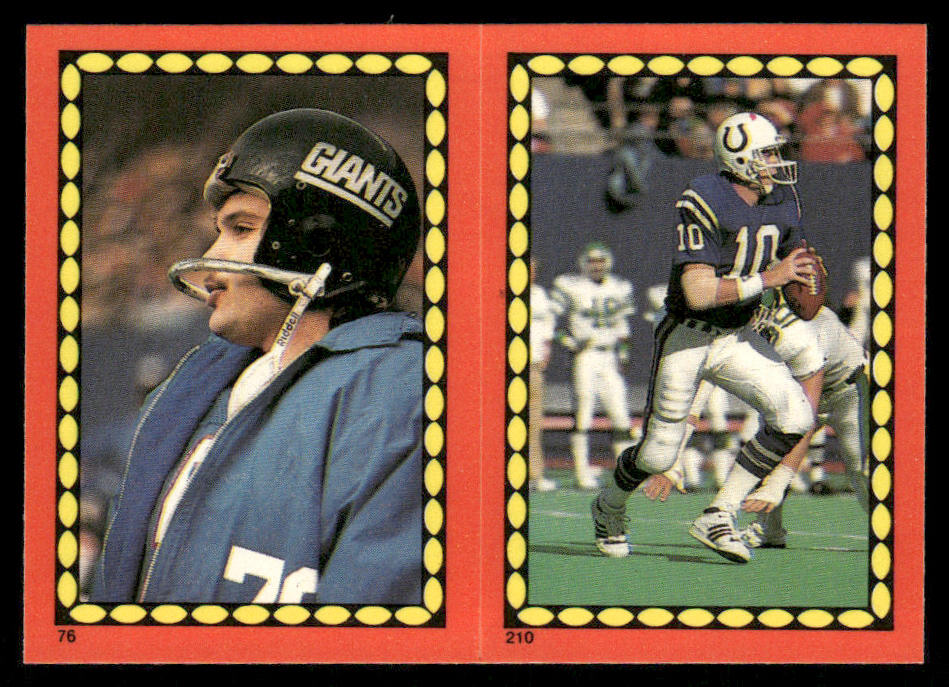 Sean Landeta / Jack Trudeau 1988 Topps Stickers #76 / 210 Mike Rozier 17 back