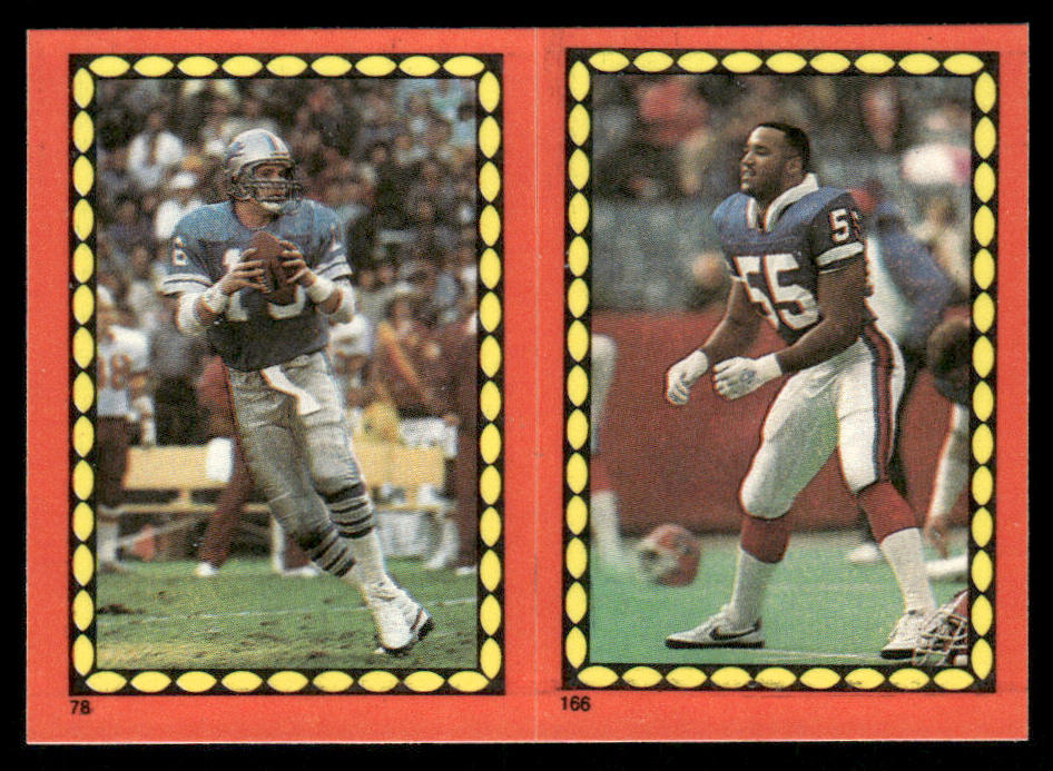 Long / Cornelius Bennett 1988 Topps Stickers #78 / 166b Freeman McNeil 50 Back