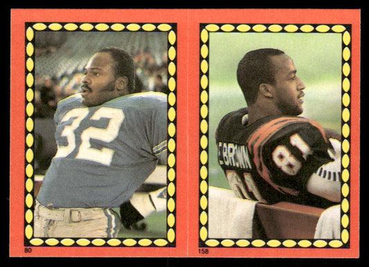 Garry James / Eddie Brown 1988 Topps Stickers #80 / 158e Carlos Carson 62 Back
