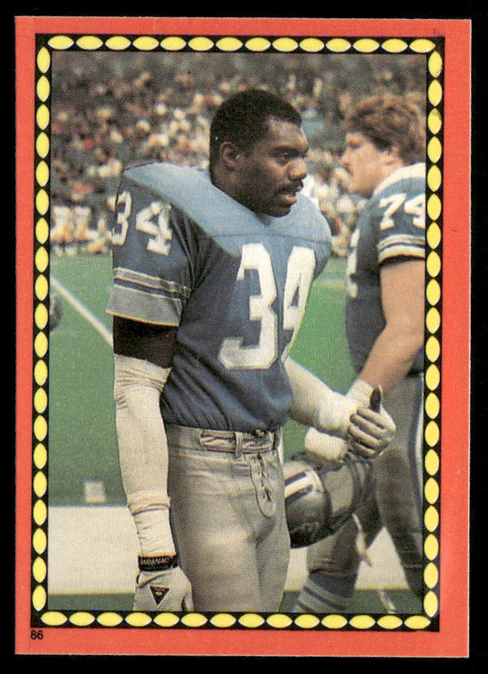 James Griffin 1988 Topps Stickers #86a Roger Craig 7 Back Detroit Lions