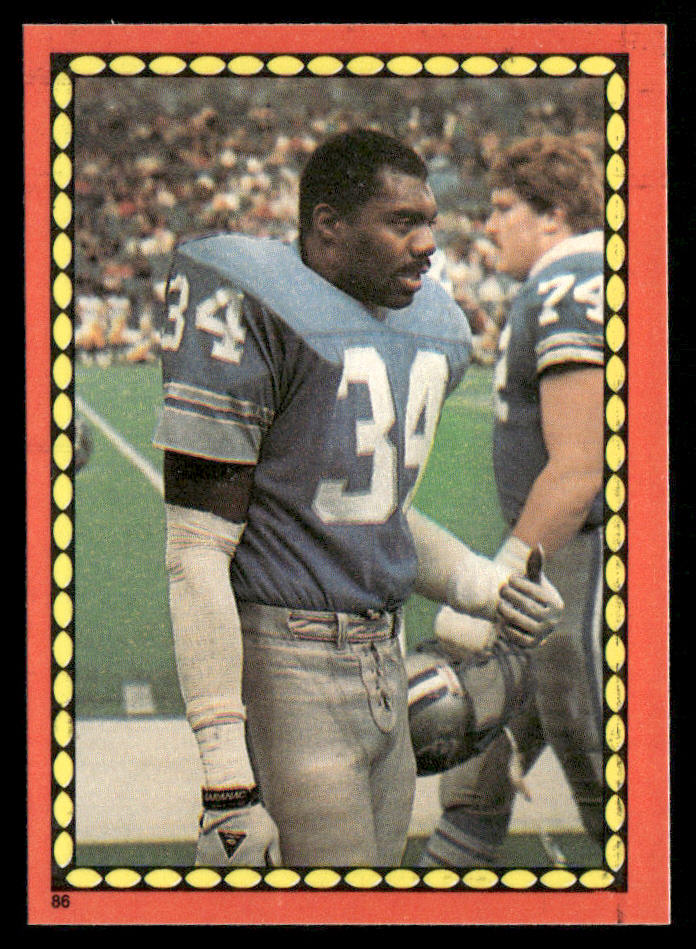 James Griffin 1988 Topps Stickers #86b Anthony Carter 24 Back Detroit Lions