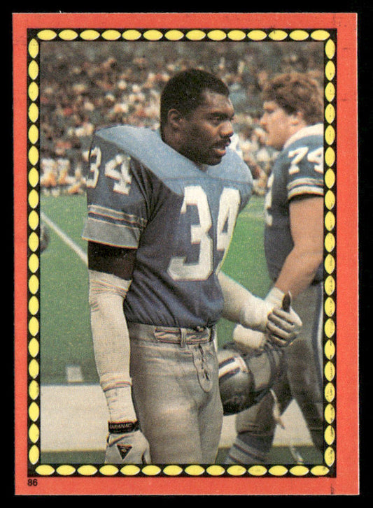 James Griffin 1988 Topps Stickers #86b Anthony Carter 24 Back Detroit Lions