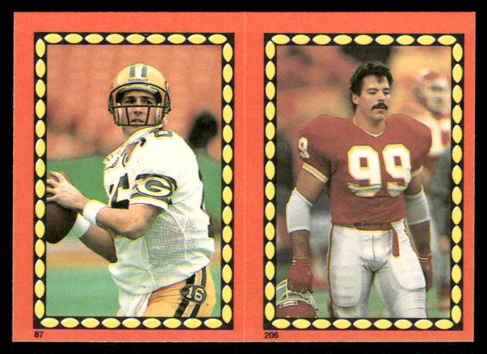 Randy Wright / Mike Bell 1988 Topps Stickers #87 / 206 Eric Martin 10 Back
