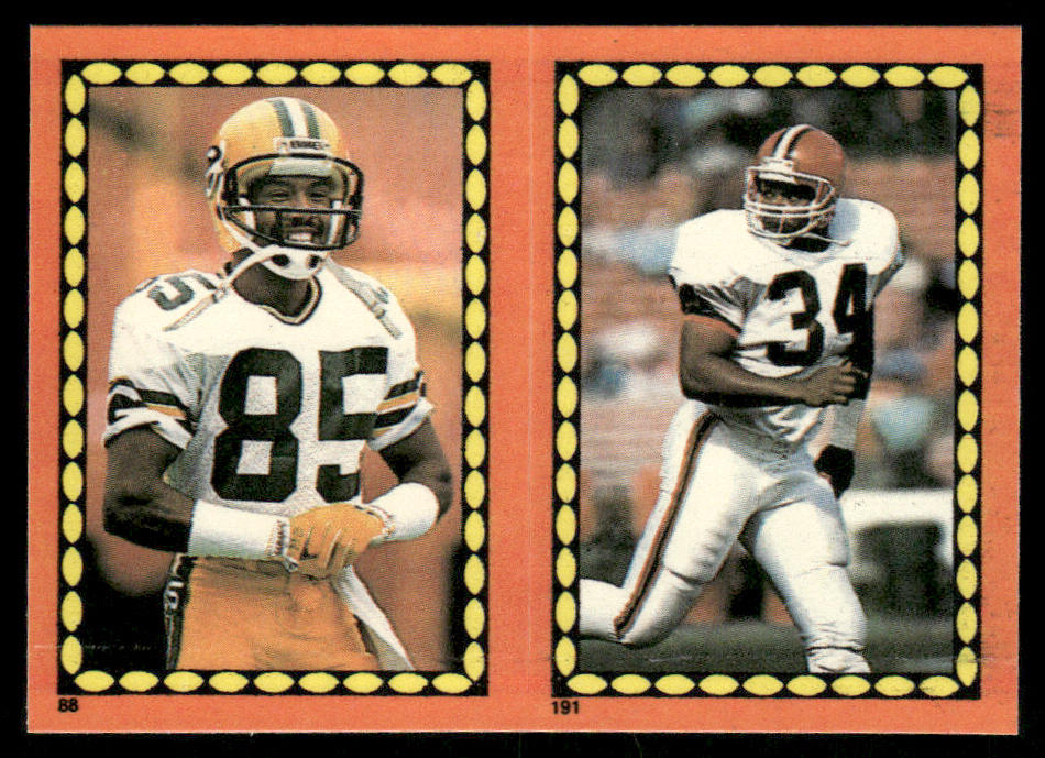 Phillip Epps / Kevin Mack 1988 Topps Stickers #88 / 191c Neil Lomax 40 Back