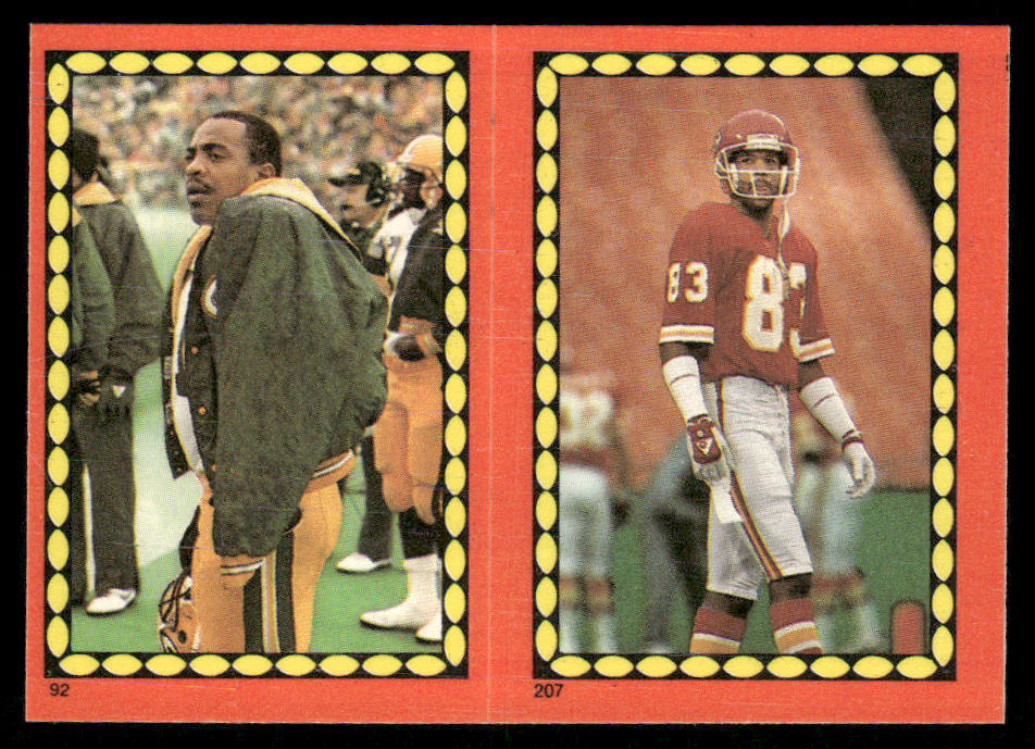 Fullwood / Stephone Paige 1988 Topps Stickers #92 / 207d Mark Bavaro 46 Back