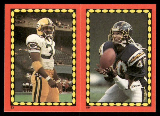 Davis / Gary Anderson 1988 Topps Stickers #93 / 194d Walter Stanley 53 Back