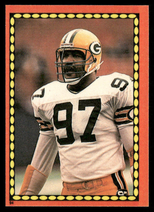 Tim Harris 1988 Topps Stickers #94b Jim Kelly34 Back Green Bay Packers