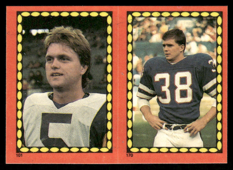 Dale Hatcher / Mark Kelso 1988 Topps Stickers #101 / 170c Stump Mitchell 41 Back