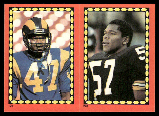 Irvin / Mike Merriweather 1988 Topps Stickers #104 / 276b Stanley Morgan 28 Back