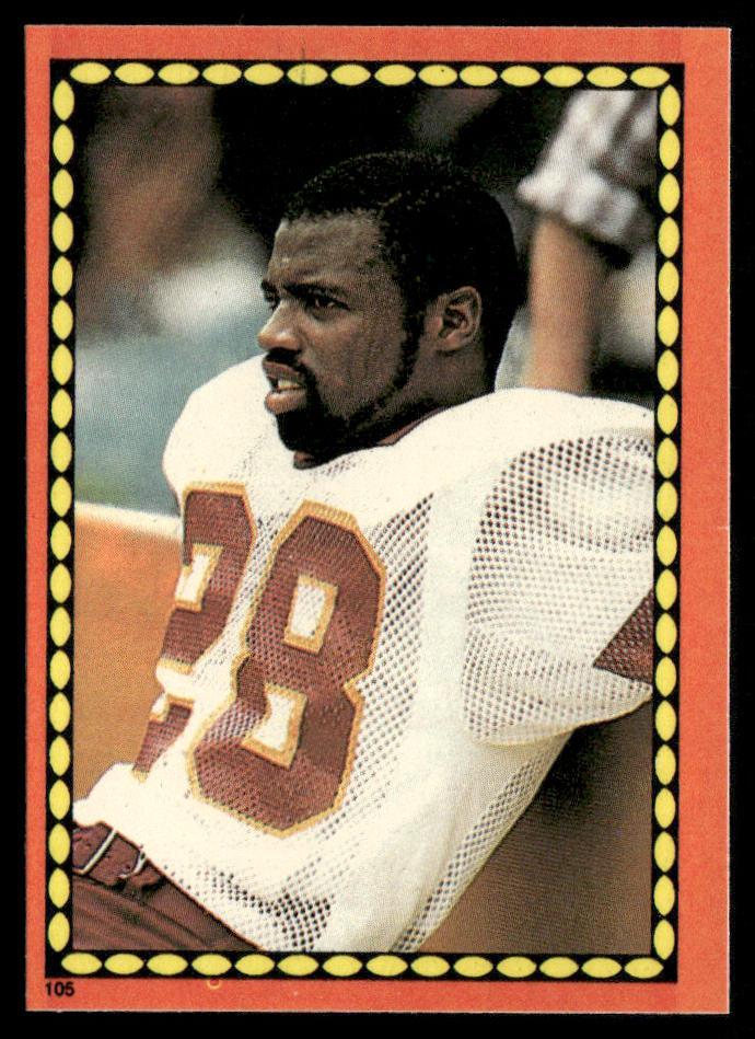 Darrell Green 1988 Topps Stickers #105a Roger Craig 7 Back Redskins