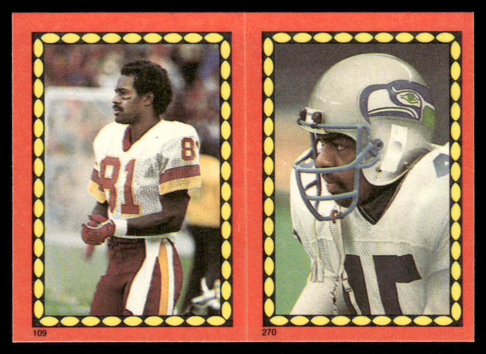 Art Monk / Easley 1988 Topps Stickers #109 / 270b Neal Anderson 11 Back