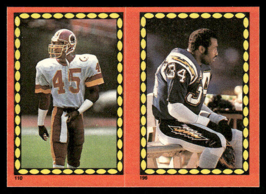 Barry Wilburn / Patterson 1988 Topps Stickers #110 / 196b Dan Marino 29 Back