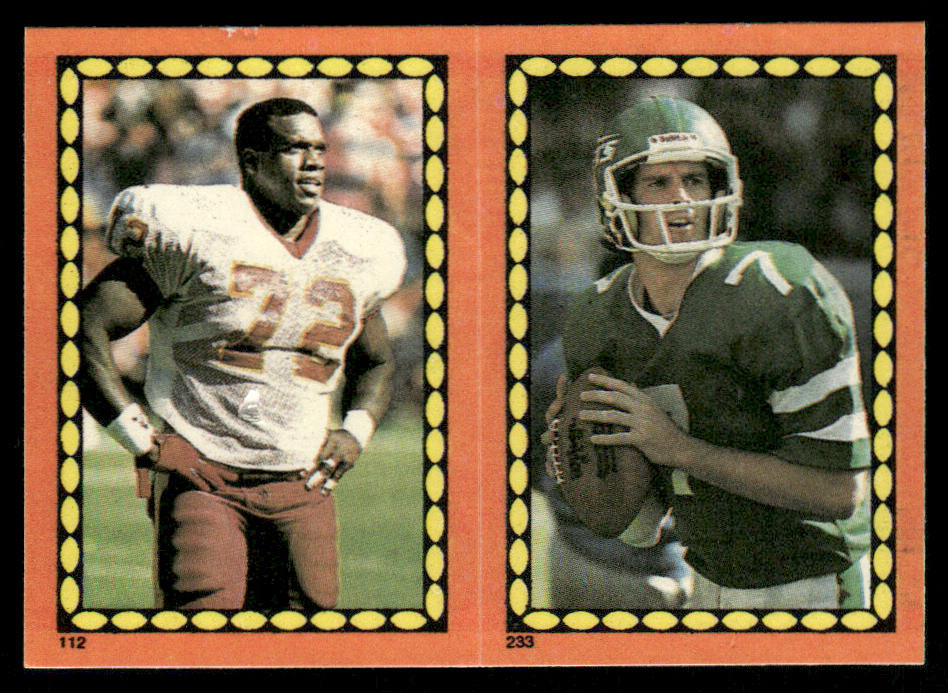 Dexter Manley / Ken O'Brien 1988 Topps Stickers #112 / 233c Willie Gault 12 Back