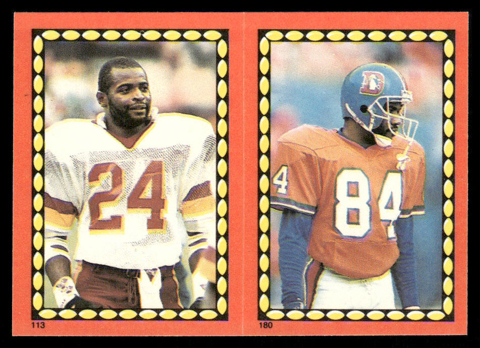 Kelvin Bryant / Nattiel 1988 Topps Stickers #113 / 180c Weegie Thompson 26 back