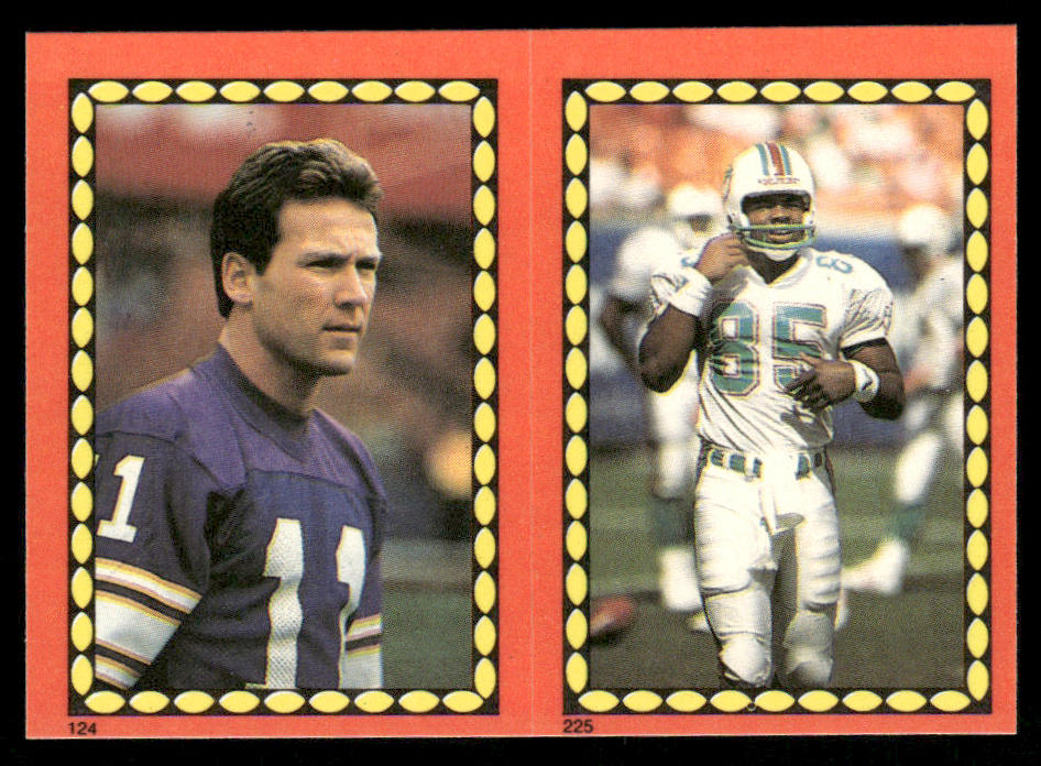 Wade Wilson / Mark Duper 1988 Topps Stickers #124 / 225d Neil Lomax 40 back