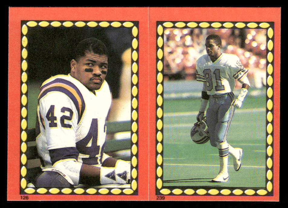 D.J. Dozier / Ernest Givins 1988 Topps Stickers #126 / 239 Neal Anderson 11 back