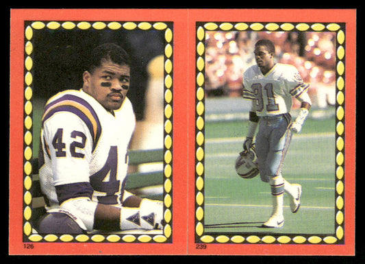 D.J. Dozier / Ernest Givins 1988 Topps Stickers #126 / 239 J.T. Smith 42 Back