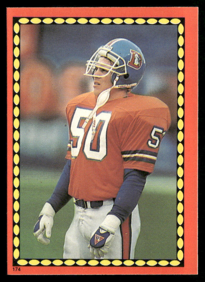 Jim Ryan 1988 Topps Stickers #174b Earnest Jackson 25 Back Denver Broncos