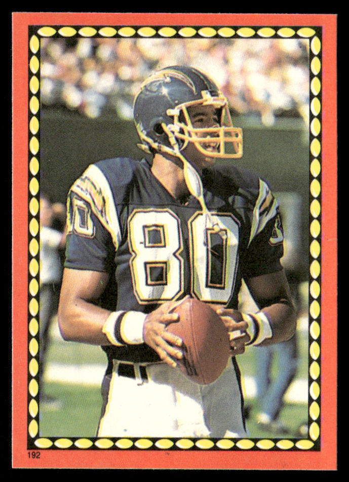 Kellen Winslow 1988 Topps Stickers #192c Henry Ellard 48 Back San Diego Chargers