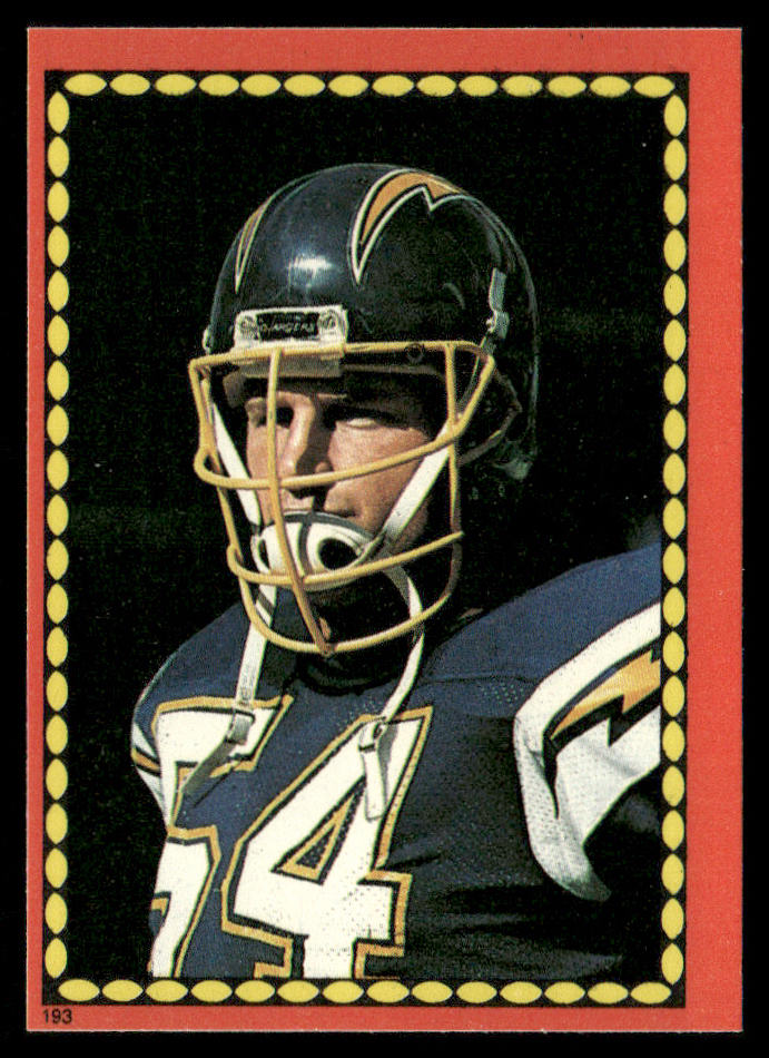 Billy Ray Smith 1988 Topps Stickers #193b Warren Moon 16 Back San Diego Chargers