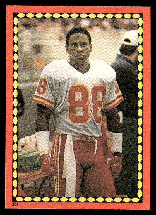 Carlos Carson 1988 Topps Stickers #201a Eric Martin 10 Back Kansas City Chiefs