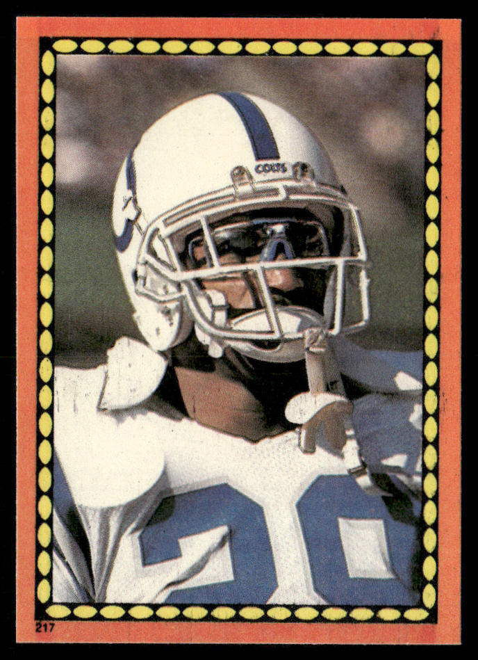 Eric Dickerson 1988 Topps Stickers #217b Darrin Nelson 23 Back Colts