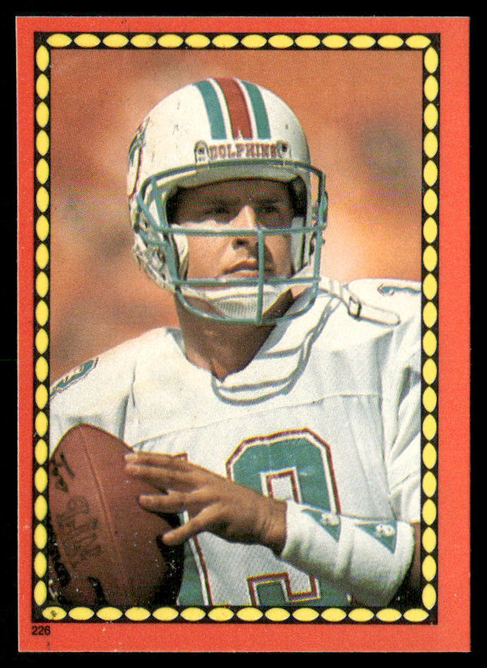Dan Marino 1988 Topps Stickers #226b Bernie Kosar 13 back Miami Dolphins