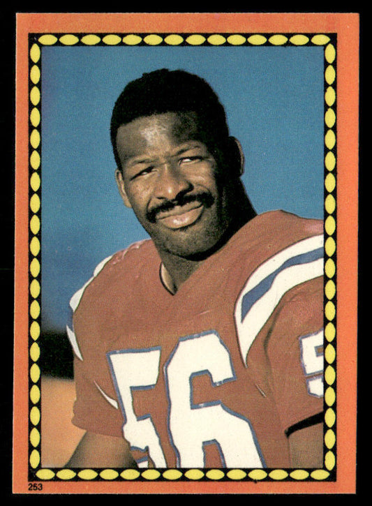 Andre Tippett 1988 Topps Stickers #253a Eric Martin 10 Back New England Patriots