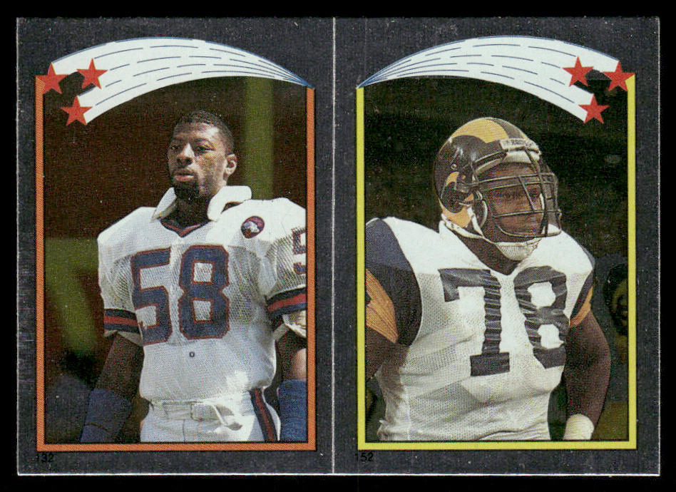 Carl Banks / Jackie Slater AP, FOIL 1988 Topps Stickers #132 / 152c