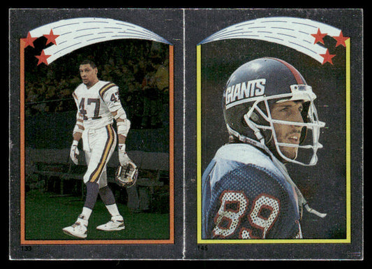 Browner / Bavaro AP, FOIL 1988 Topps Stickers #133 / 145 Flyod Dixon 66 Back
